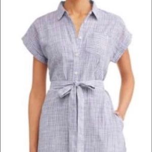 Time and Tru navy/white striped dress